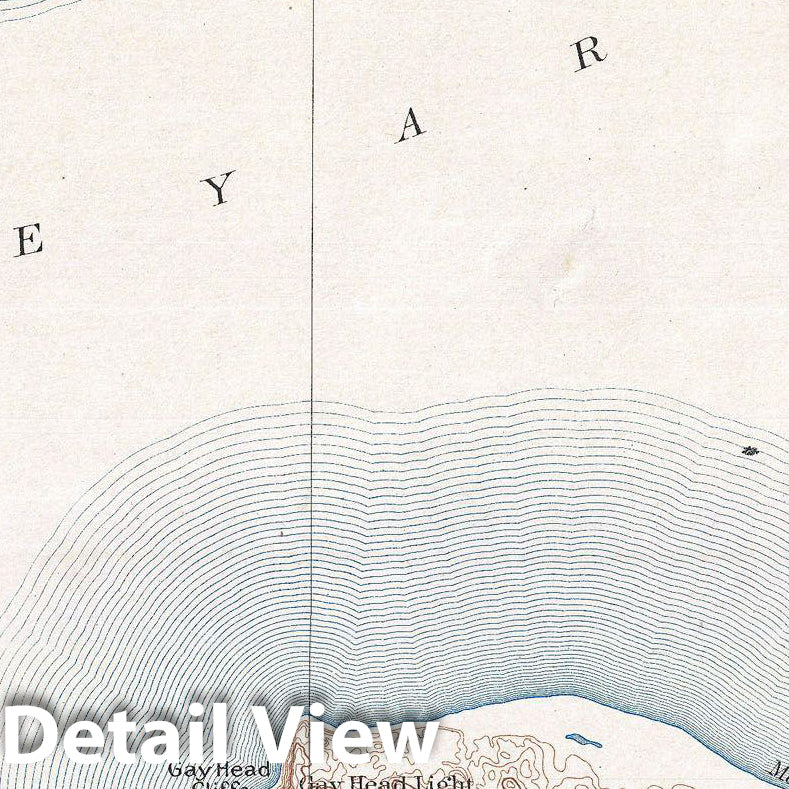 Historic Map : U.S. Geological Survey Map of Gay Head, Marthas Vineyard, Massachusetts , 1898, Vintage Wall Art