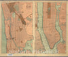 Historic Map : Home Life Map of New York City (Manhattan and The Bronx) , 1899, Vintage Wall Art