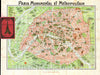 Historic Map : Robelin Map of Paris, France, 1920, Vintage Wall Art