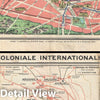 Historic Map : Leconte Map of Paris wMonuments and Map of The Exposition Coloniale, Version 3, 1931, Vintage Wall Art