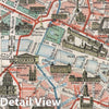 Historic Map : Robelin Map of Paris, France wMonuments, 1932, Vintage Wall Art