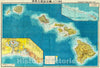Historic Map : Japanese World War II Aeronautical Map of Hawaii (Text in Japanese), 1943, Vintage Wall Art