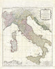 Historic Map : D'Anville Map of Italy, 1794, Vintage Wall Art