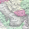 Historic Map : Colton map of Persia & Arabia (Saudi Arabia, Iraq, Israel and Afghanistan) , 1855, Vintage Wall Art