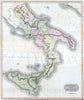 Historic Map : Thomson Map of Southern Italy (Naples & Sicily) , 1814, Vintage Wall Art