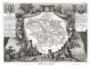 Historic Map : Levasseur Map of The Department L'Aube, France (Chaource Cheese Region), 1852, Vintage Wall Art