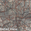Historic Map : Gall and Inglis' Map of London and Environs , 1900, Vintage Wall Art