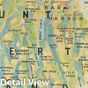 Historic Map : Phillips Map of Mount Desert Island, Maine (Acadia National Park), 1966, Vintage Wall Art
