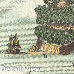 Historic Map : Schley Map of Acapulco Bay, Mexico, 1757, Vintage Wall Art