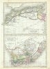 Historic Map : Black Map of North and South Africa, 1851, Vintage Wall Art