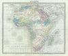 Historic Map : Tardieu Map of Africa, 1874, Vintage Wall Art