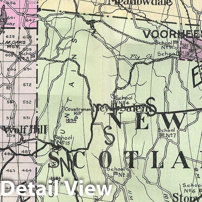 Historic Map : Century Map of Albany County, New York, 1912, Vintage Wall Art