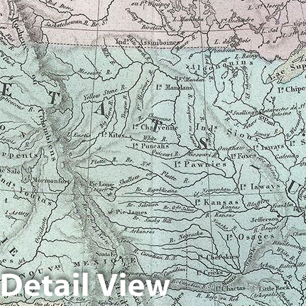 Historic Map : Tardieu Map of North America, Version 2, 1874, Vintage Wall Art