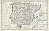 Historic Map : Delisle de Sales Map of Ancient Spain, 1770, Vintage Wall Art