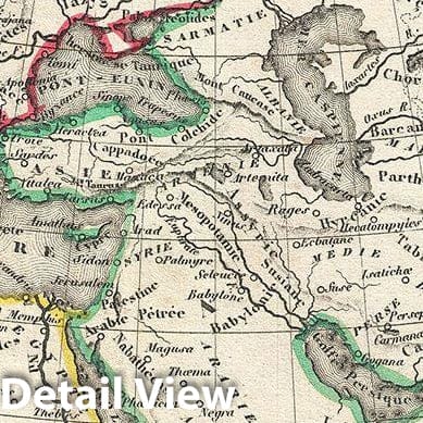 Historic Map : Dufour Map of The Ancient World (Europe, Asia, Africa), 1852, Vintage Wall Art