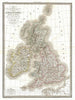 Historic Map : Lapie Map of The British Isles: England, Scotland, Ireland, 1829, Vintage Wall Art