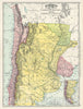 Historic Map : Rand McNally Map of Argentina, Chile, Paraguay and Uruguay, 1892, Vintage Wall Art