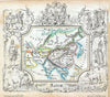 Historic Map : Lowenberg Whimsical Antique Map of Asia, 1846, Vintage Wall Art