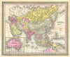 Historic Map : Mitchell Map of Asia, Version 2, 1854, Vintage Wall Art