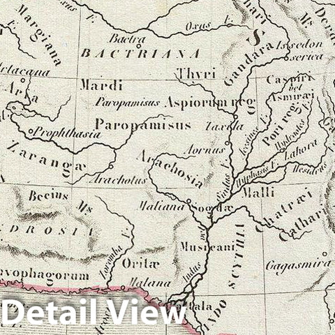 Historic Map : MalteBrun Map of Ancient Asia, 1843, Vintage Wall Art