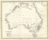 Historic Map : S.D.U.K. Map of Australia, 1840, Vintage Wall Art