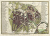 Historic Map : Stockdale Map or Plan of The City of Berlin, Germany, 1800, Vintage Wall Art
