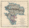 Historic Map : Pharoah Antique Map of The BeeArt Bhir District of Maharashtra, India, 1854, Vintage Wall Art