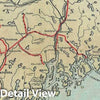 Historic Map : Rand Avery Map of The New England (Boston and Maine Railroad), 1910, Vintage Wall Art