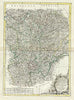 Historic Map : Bonne Map of Burgundy, FrancheComte, and Lyonnais, France, 1771, Vintage Wall Art