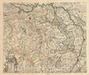 Historic Map : De Wit Map of Brabant (Part of Holland and Belgium), 1721, Vintage Wall Art