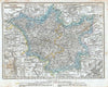 Historic Map : Meyer Map of The Provice of Brandenburg, Germany, 1849, Vintage Wall Art