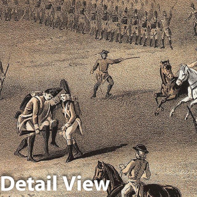Historic Map : Henry Thomas View of The Battle of Bunker Hill, 1775, Vintage Wall Art