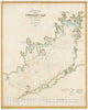 Historic Map : Eldridge Nautical Chart or Map of Buzzard Bay, Massachusetts, 1877, Vintage Wall Art