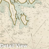 Historic Map : Eldridge Nautical Chart or Map of Buzzard Bay, Massachusetts, 1877, Vintage Wall Art