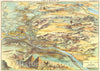 Historic Map : Maclure and Macdonald Bird'sEye View Map of Cairo, Egypt, 1882, Vintage Wall Art