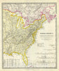 Historic Map : S.D.U.K. Map of Canada and The United States, 1848, Vintage Wall Art