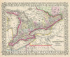 Historic Map : Mitchell Map of Ontario, Canada, 1868, Vintage Wall Art