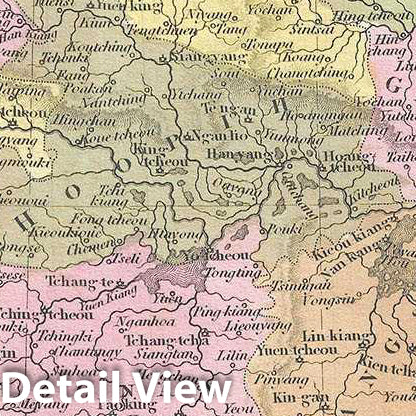 Historic Map : Mitchell Map of China, 1849, Vintage Wall Art
