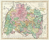Historic Map : Wilkinson Map of Swabia, Germany, 1793, Vintage Wall Art