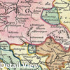 Historic Map : Wilkinson Map of Swabia, Germany, 1793, Vintage Wall Art