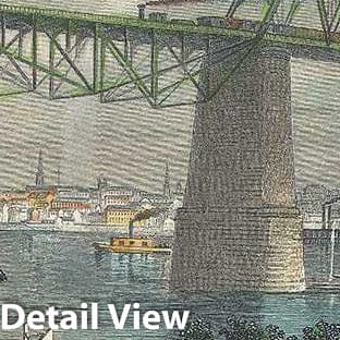 Historic Map : Appleton View of The City of Louisville, Kentucky, 1872, Vintage Wall Art