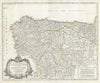 Historic Map : Vaugondy Map of Northwest Spain (Old Castile, Leon, Galicia, Biscay, Navarre), 1752, Vintage Wall Art