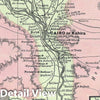 Historic Map : Rand McNally Map of Egypt, 1892, Vintage Wall Art