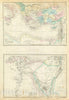 Historic Map : Black Map of Egypt, Arabia and Asia Minor, 1851, Vintage Wall Art