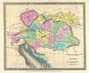 Historic Map : Burr Map of The Austrian Empire, 1835, Vintage Wall Art