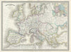 Historic Map : Dufour Map of Europe Under Charlemagne, Version 2, 1860, Vintage Wall Art