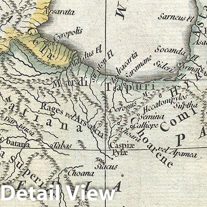 Historic Map : Anville Map of The Parthian Empire, 1749, Vintage Wall Art