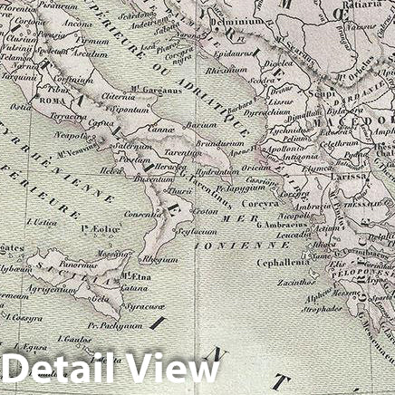 Historic Map : Tardieu Map of The Roman Empire, 1874, Vintage Wall Art