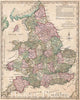 Historic Map : Wilkinson Map of England, 1794, Vintage Wall Art