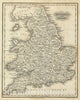 Historic Map : MalteBrun Map of England and Wales, 1828, Vintage Wall Art